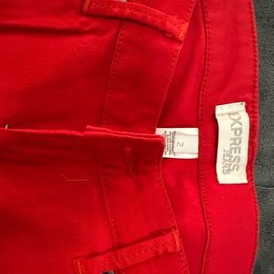 Express size 2 red jeans